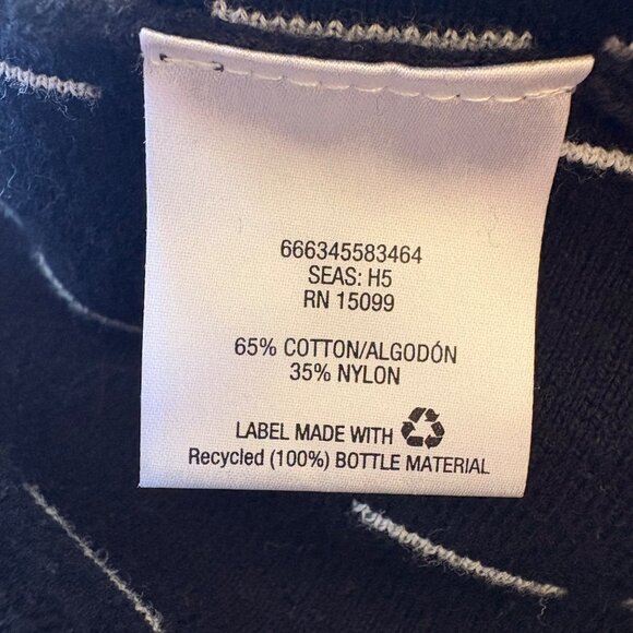 Metaphor Black Sleeveless Knit Dress Stretch Fit Flare Size Large White Eco - Picture 5 of 8